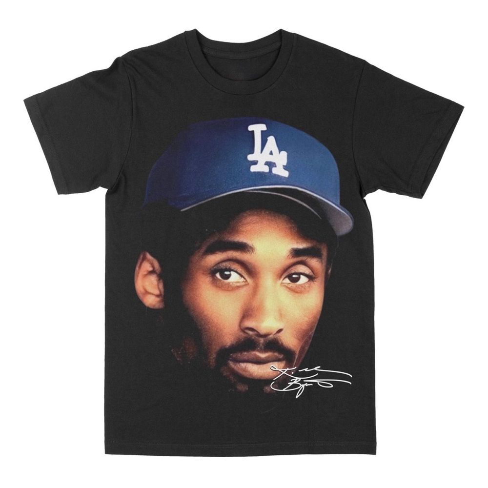 Black Graphic Men's T-Shirt with Kobe Bryant